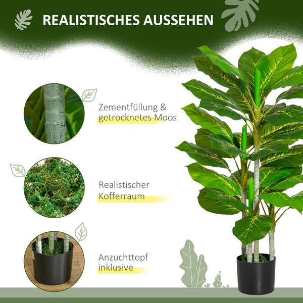 Baum Kunstpflanze künstlich mit Topf für Wohnzimmer 95cm