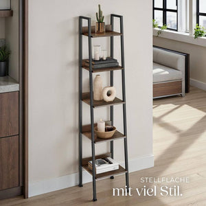 Leiterregal Folkestone Industrial Holz dunkel, rustikal 35,5 x 31,5 x 170,5 cm