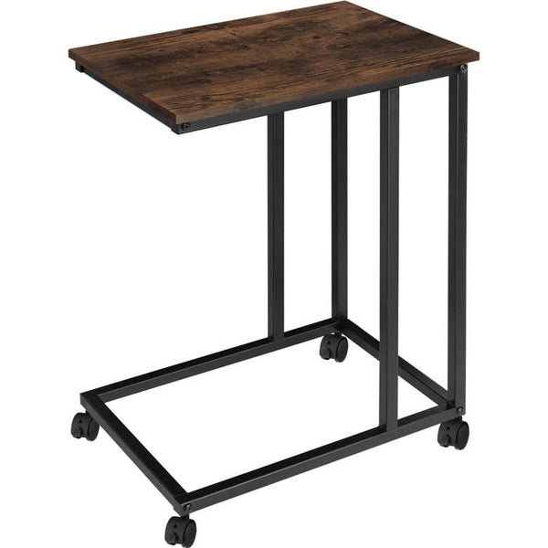 Luton side table, industrial style, dark wood, rustic 
