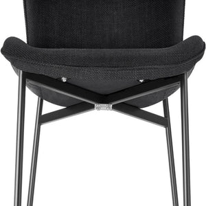 Polsterstuhl Tessa Webstoff schwarz/schwarz 4er Set