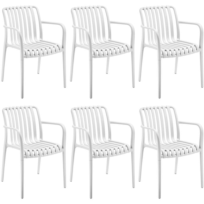 Gartenstühle Alcudia creme 6er Set
