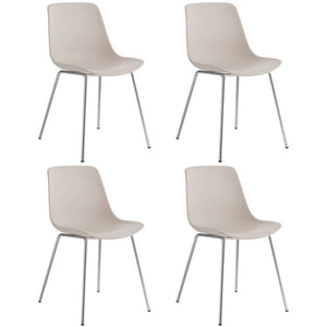 Kunststoffstuhl Mave taupe/chrom 4er Set