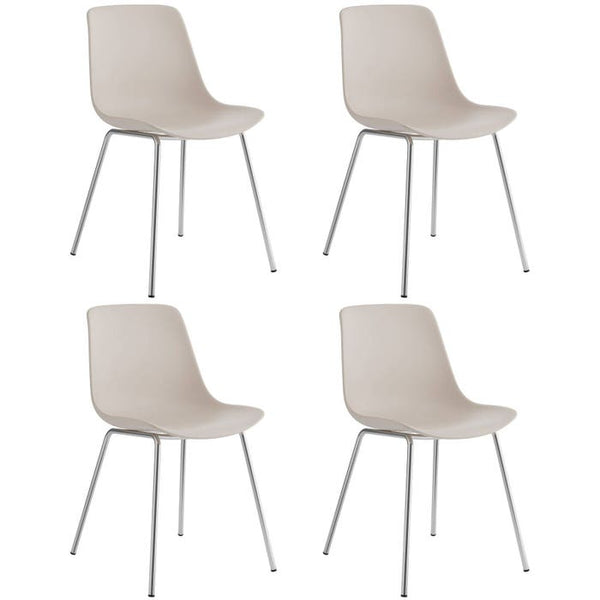 Kunststoffstuhl Mave taupe/chrom 4er Set
