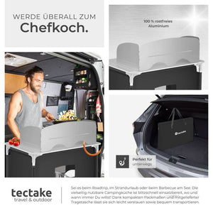 Camping kitchen 76x53.5x107cm black
