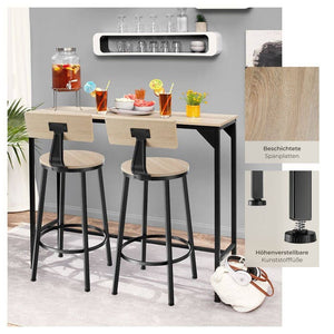 2 Barhocker Poole Industrial hellbraun
