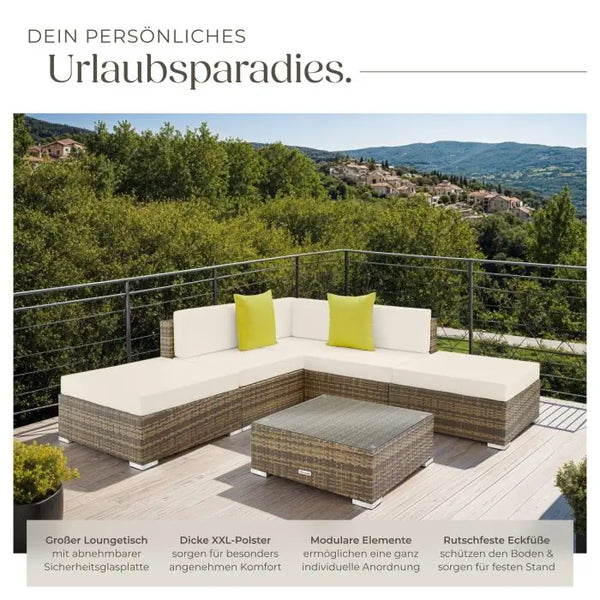 Aluminium Rattan Lounge Paris