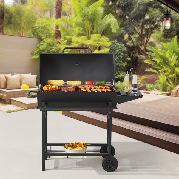BBQ Cart Grill Dallas 95x108x61cm Black