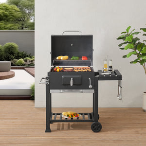 Chariot de barbecue Houston 105x114x47,5cm Noir