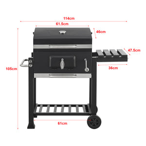 Chariot de barbecue Houston 105x114x47,5cm Noir