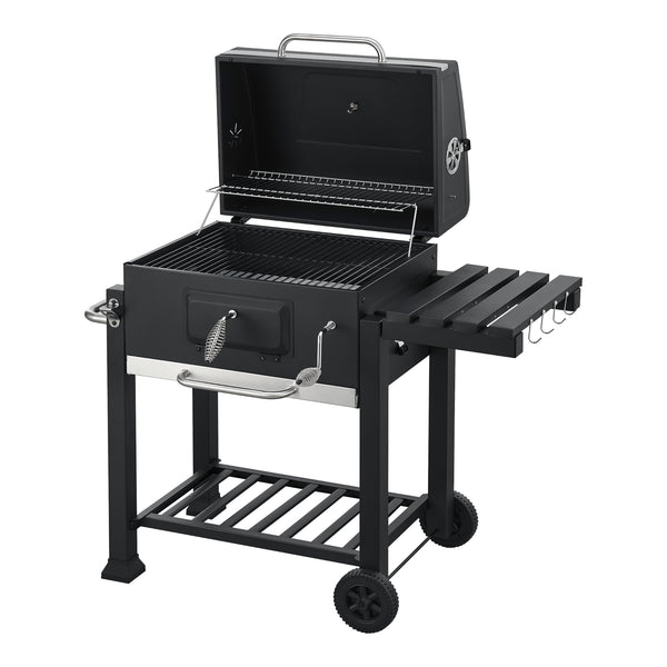 Chariot de barbecue Houston 105x114x47,5cm Noir