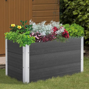 Pflanzkasten Blumenkübel Blumenkasten WPC + Aluminium