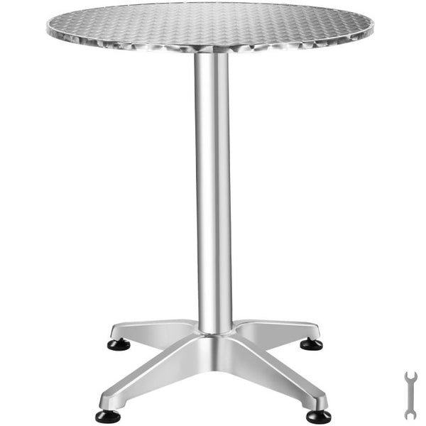 Aluminium-Bistrotisch Viktor silber