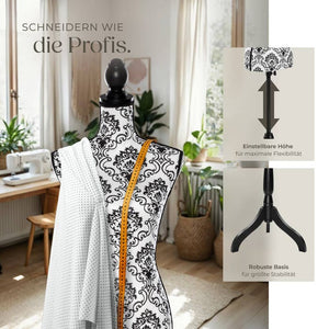 Mannequin de couture, noir et blanc