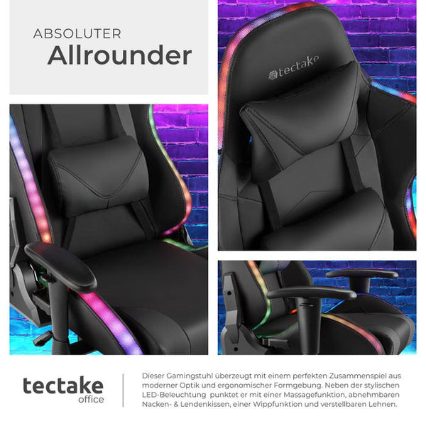 Tartaros gaming chair, black/black 