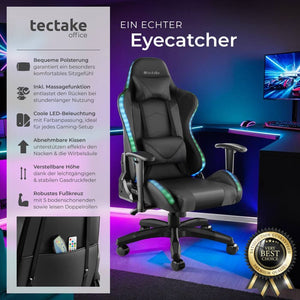 Tartaros gaming chair, black/black 