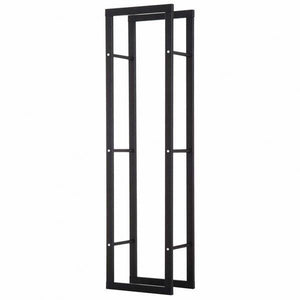 Feuerholzregal Kaminholzablage Kaminholzständer Kaminholzhalter 100kg Stahl Schwarz