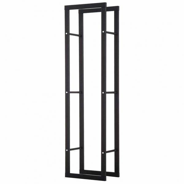 Feuerholzregal Kaminholzablage Kaminholzständer Kaminholzhalter 100kg Stahl Schwarz