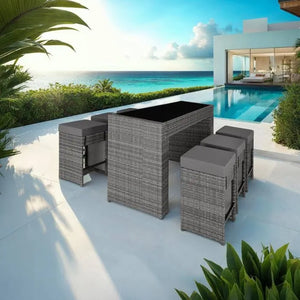 Aluminium Rattan Barset Ibiza