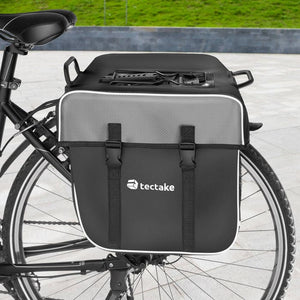 Fahrradtasche mit Gepäckträger-Befestigung und Reflektorstreifen