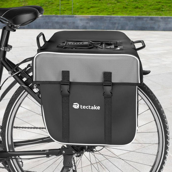 Fahrradtasche mit Gepäckträger-Befestigung und Reflektorstreifen