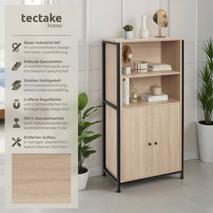 Highboard Doncaster Industrial Holz hell, Eiche Sonoma
