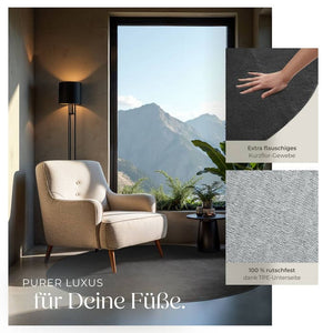 Tapis à poils courts Soft Zone anthracite Ø 120 cm 