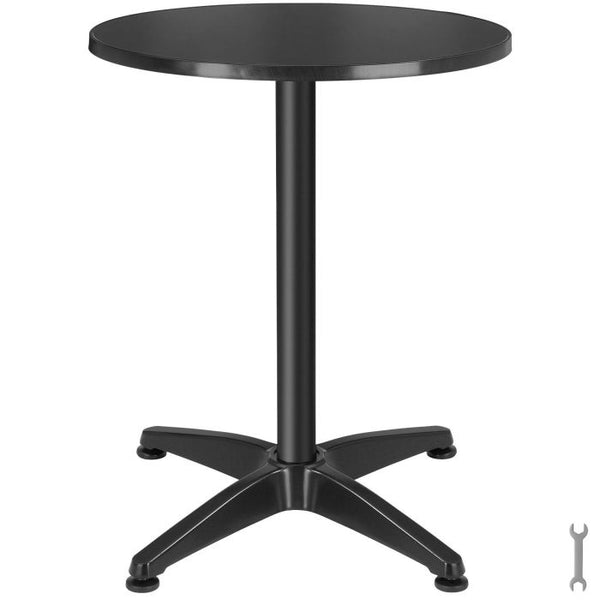 Aluminium-Bistrotisch Frederic schwarz