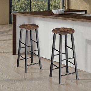 2 Barhocker Keynes Industrial dunkelbraun