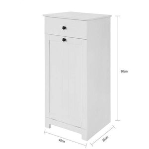 Wäscheschrank mit Wäschesack | Wäschesammler | Wäschekorb Weiss