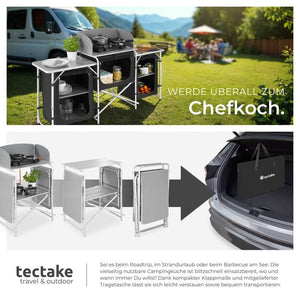 Camping kitchen 172x52x104cm black
