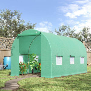 Foliengewächshaus Treibhaus Frühbeet 4,5 x 2 x 2 m | Grün
