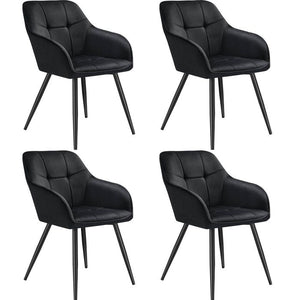 Esszimmerstuhl Marilyn schwarz/schwarz 4er Set
