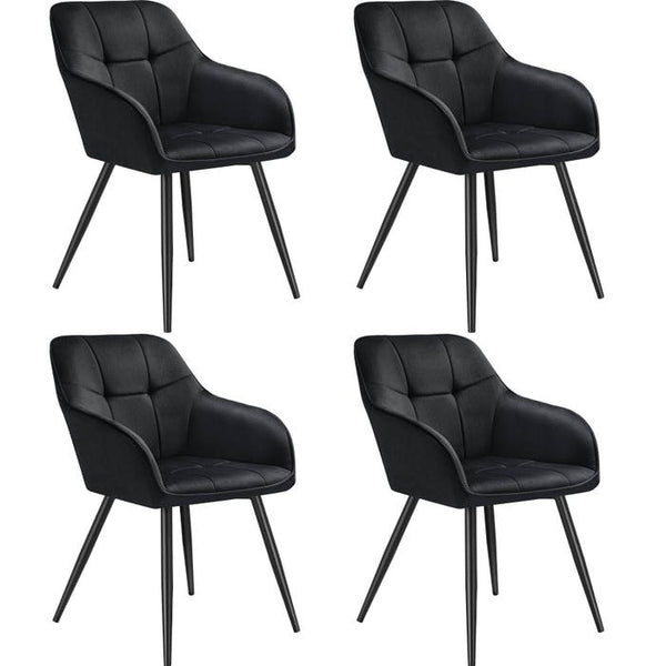 Esszimmerstuhl Marilyn schwarz/schwarz 4er Set
