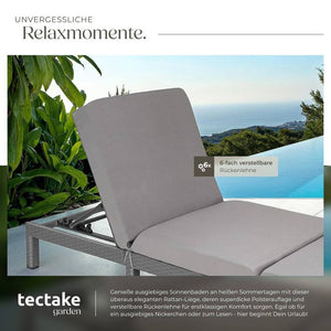 Rattan Sonnenliege Sofia grau