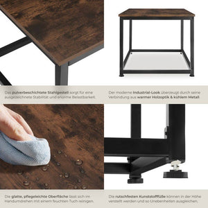 Couchtisch Lynch Industrial Holz dunkel, rustikal