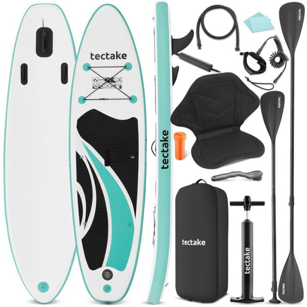 Stand-Up Paddle Board 2in1 Zenon weiss/türkis 288 cm ohne Kamerahalterung