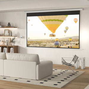 Beamer Leinwand motorisiert für Heimkino 16:9 120 Zoll weiss