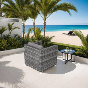 Rattansessel Lignano grau