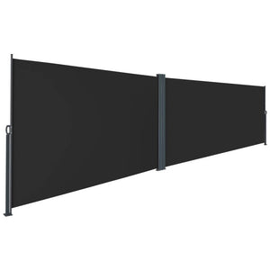 Doppel-Seitenmarkise schwarz 200 x 600 cm