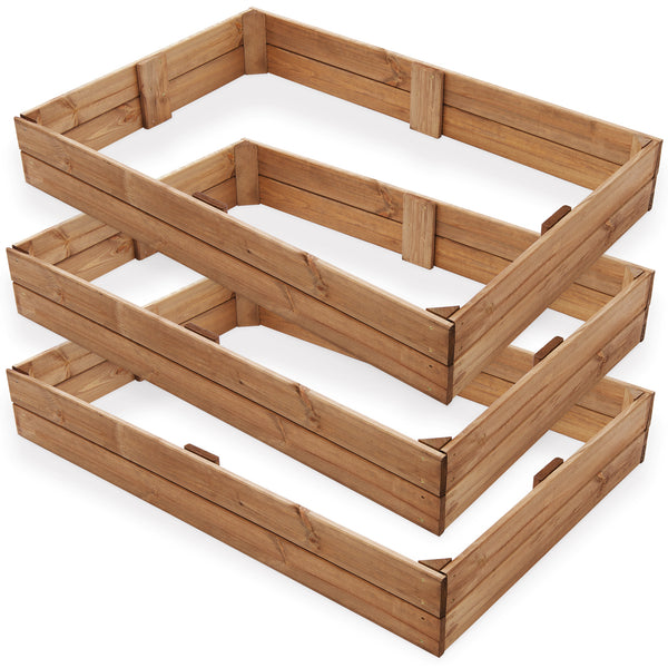 Beetrahmen Holz 3er Set stapelbar nachhaltig