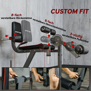 Beinstrecker Fitnessgerät verstellbar mit Rückenlehne für Zuhause