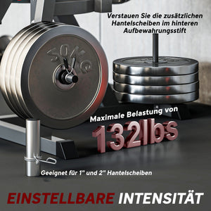 Beinstrecker Fitnessgerät verstellbar mit Rückenlehne für Zuhause