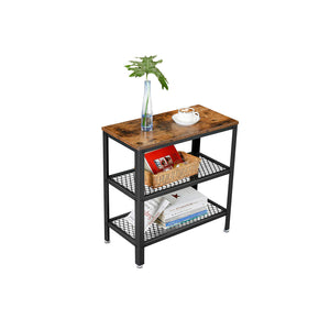 Beistelltisch Ablagetisch mit 2 Gitterablagen IndustrialVIBE