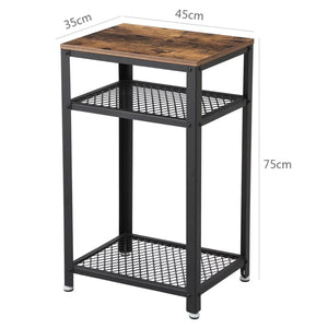 Beistelltisch Ablagetisch mit Regalen IndustrialVIBE