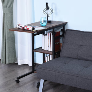 Beistelltisch Couchtisch mit Rollen Schwarz-Braun