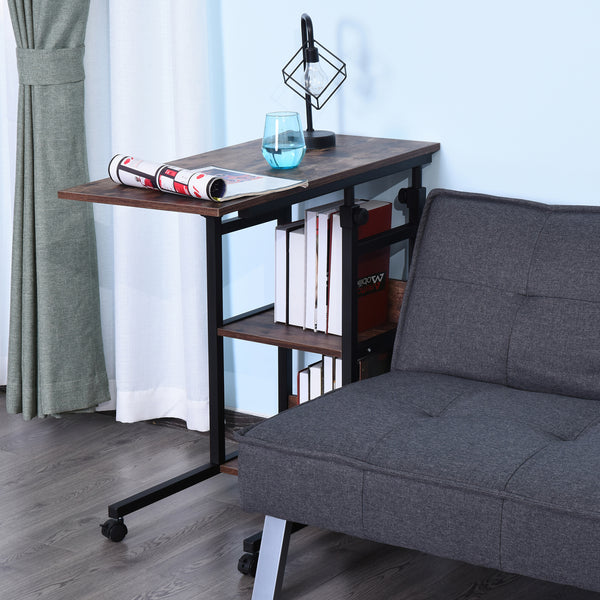 Beistelltisch Couchtisch mit Rollen Schwarz-Braun