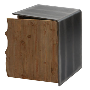 Beistelltisch Kommode Nachttisch Schrank Industrial Massivholz 60x50x40cm natur