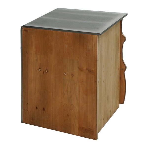 Beistelltisch Kommode Nachttisch Schrank Industrial Massivholz 60x50x40cm natur