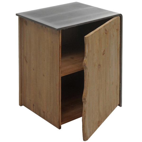 Beistelltisch Kommode Nachttisch Schrank Industrial Massivholz 60x50x40cm natur