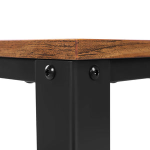 Beistelltisch Metallrahmen mit Ablage Braun IndustrialVIBE